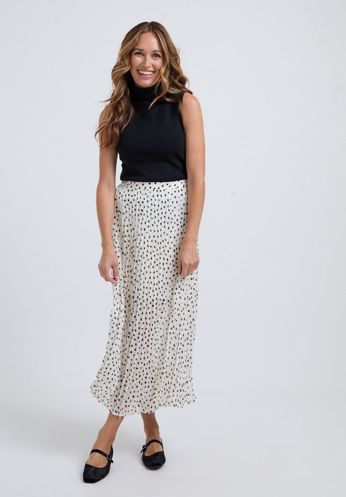 Polka dot skirt midi best sale