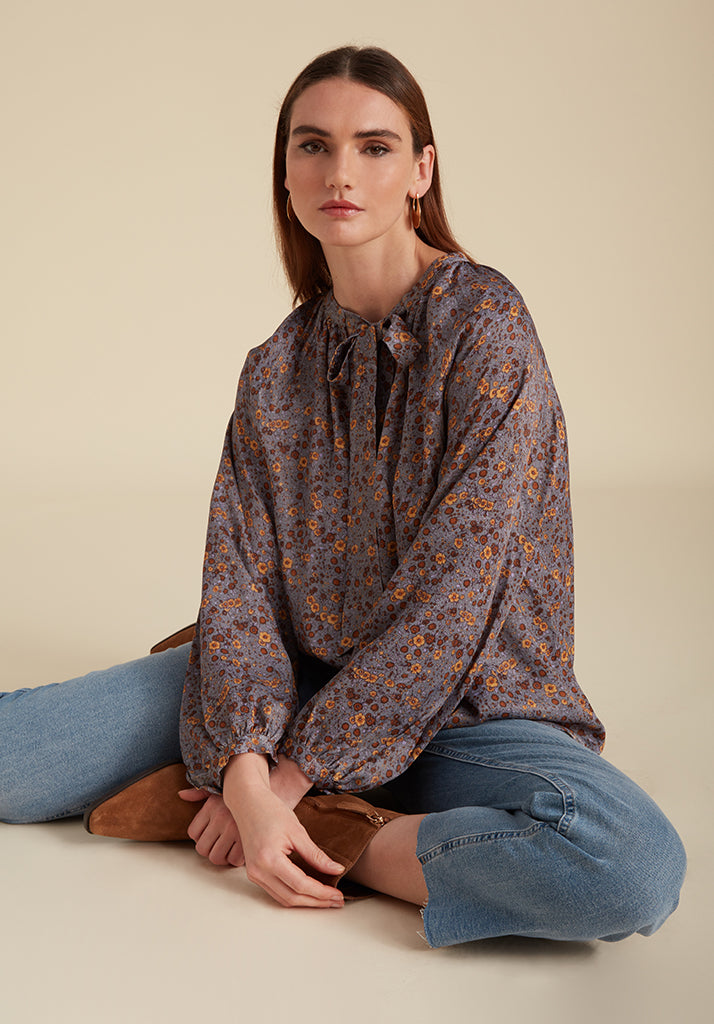 Helena Blouse Aster Floral | Womenswear Tops | Lily and Lionel – Lily ...