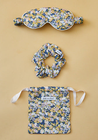 Ella Eyemask, Scrunchie Summer Patchwork Print Set In Multi