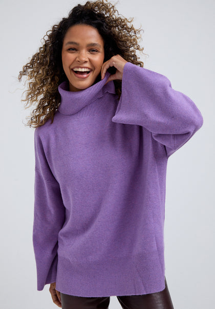 Full sleeves roll neck jumper