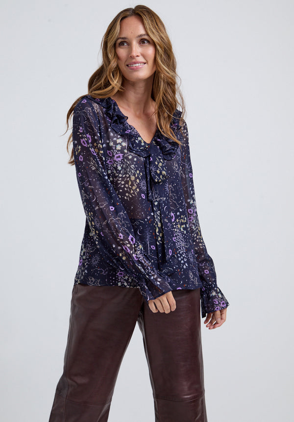 Joni Zodiac Georgette blouse In multi