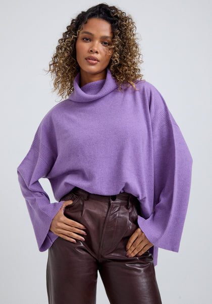 Full sleeves roll neck jumper