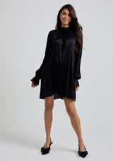 Tilly Animal Mini Dress in Black