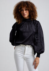 Molly Animal Blouse in Black