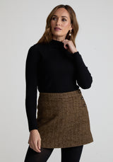 Beatrice Roll Neck Jumper In Black