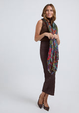 Autumn Printed Scarf In Multi