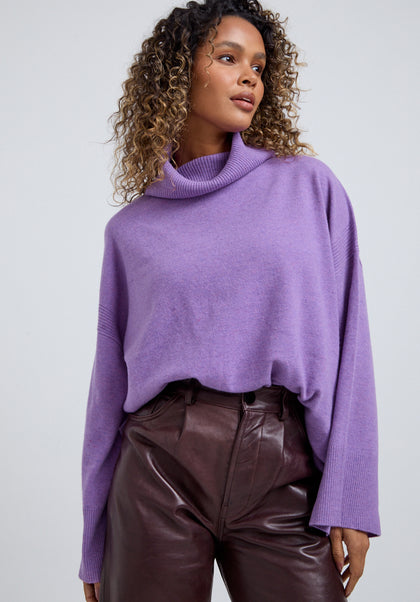 Full sleeves roll neck jumper