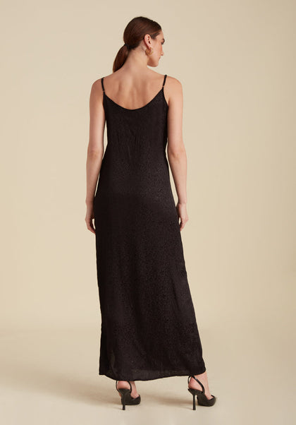 Ruby Animal Maxi Dress in Black