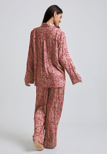 Evie Aster Pyjama Set in Pink