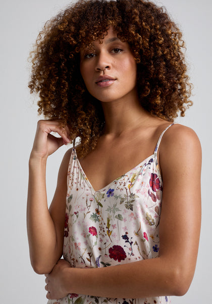 Rosie Pressed Floral Nightie in Cream