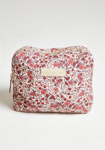 Nola Aster Print Wash Bag In Pink