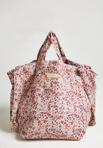 Tara Aster Print Tote Bag In Pink