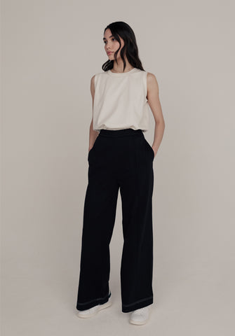 Bowie Wide Leg Trouser In Black