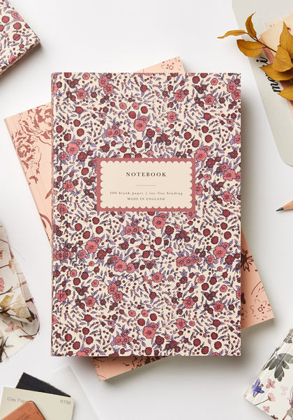 Heirloom Wild Rose Lay Flat Notebook