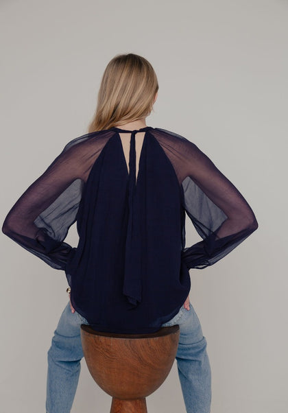 Helena Blouse in Navy